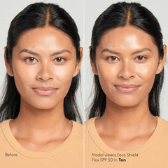 Colorescience swatch on skin showing blooming pigments for even skin tone