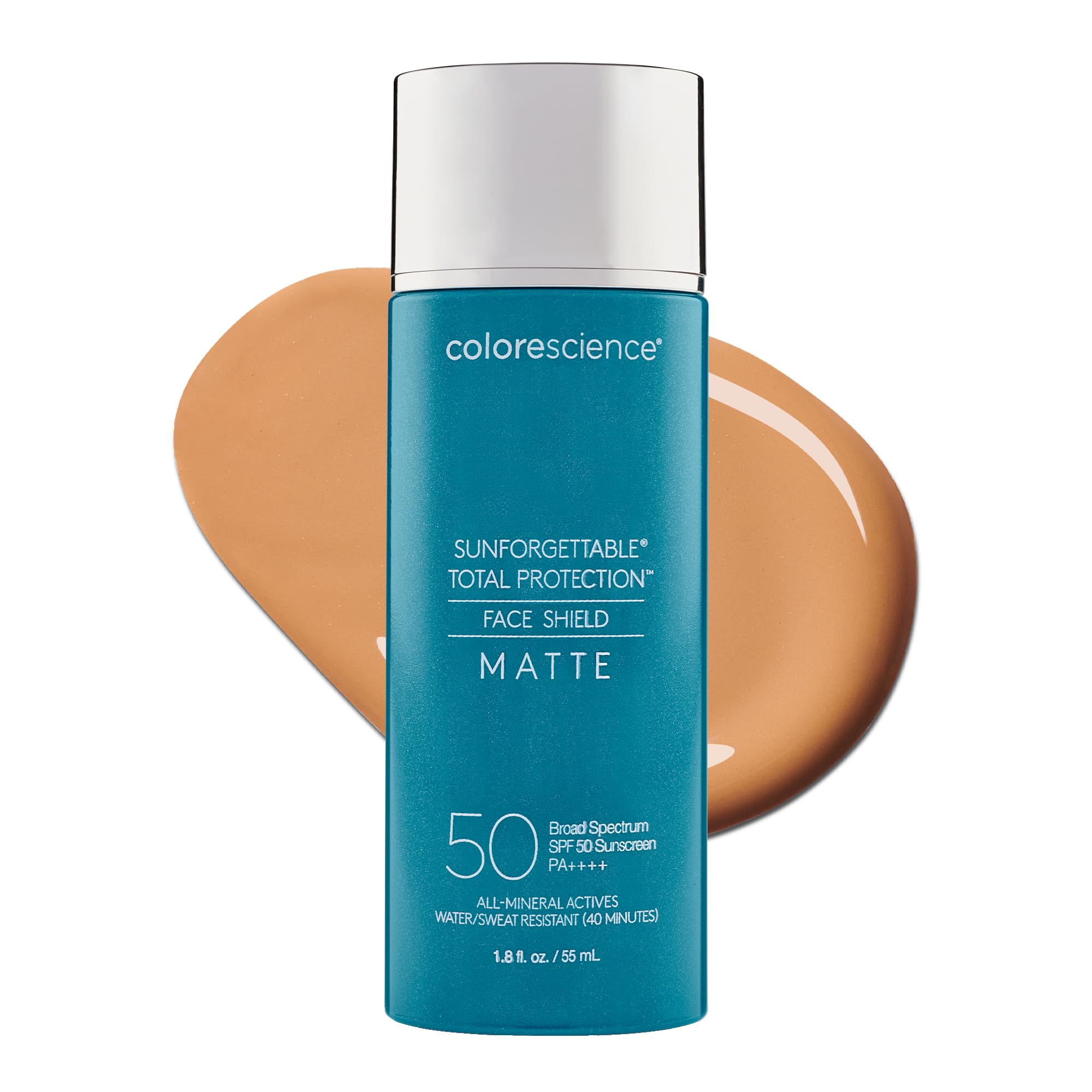 Colorescience front packaging showing matte SPF 50 benefits