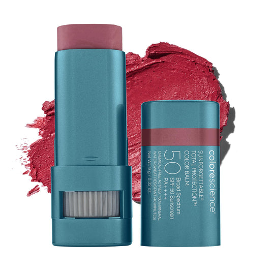 Colorescience front view balm berry showing compact tint and protection