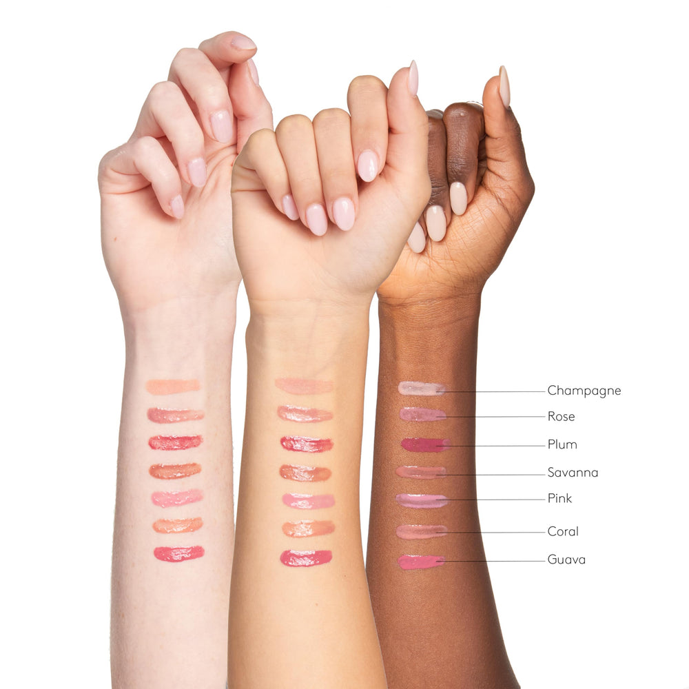 Colorescience Peptide Lip Shine Plum applicator close-up delivering smooth, precise application