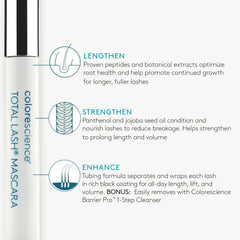 Colorescience Total Lash before and after lashes comparison showing fuller look