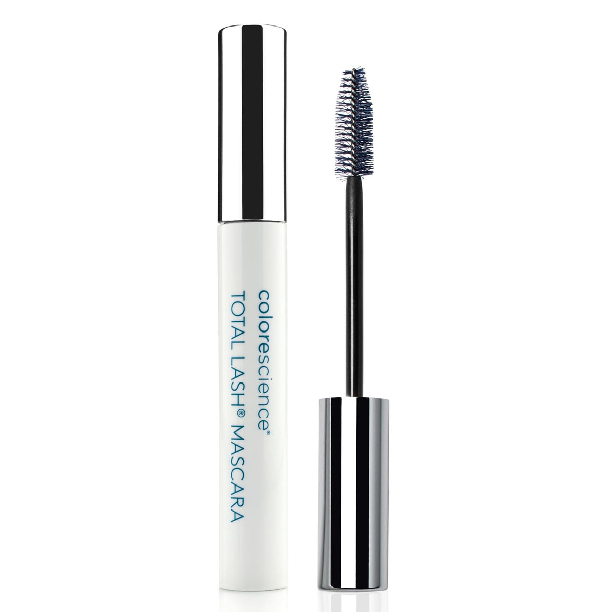 Colorescience Total Lash front packaging showing sleek black tube and benefit