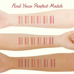 COLORGRAM before and after lips comparison showing subtle fullness and contouring effect