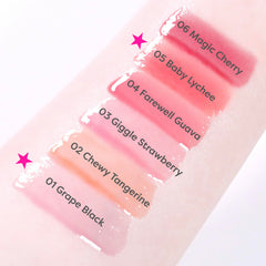 COLORGRAM side profile lips highlighting reflective shine and smoothness