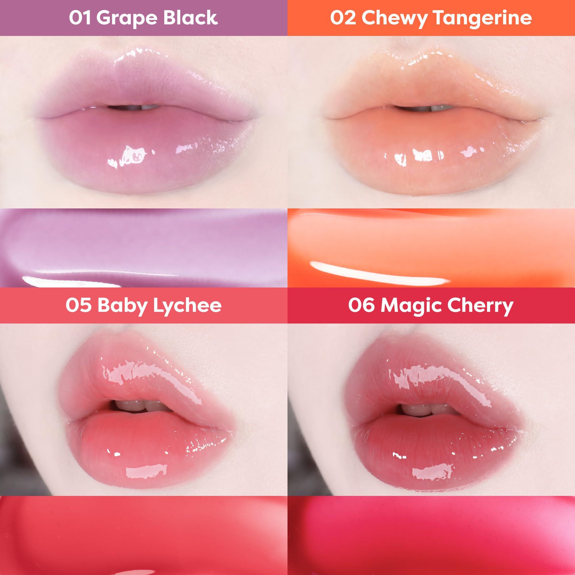 COLORGRAM texture swipe on skin showing non-sticky hydrating finish