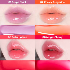 COLORGRAM texture swipe on skin showing non-sticky hydrating finish
