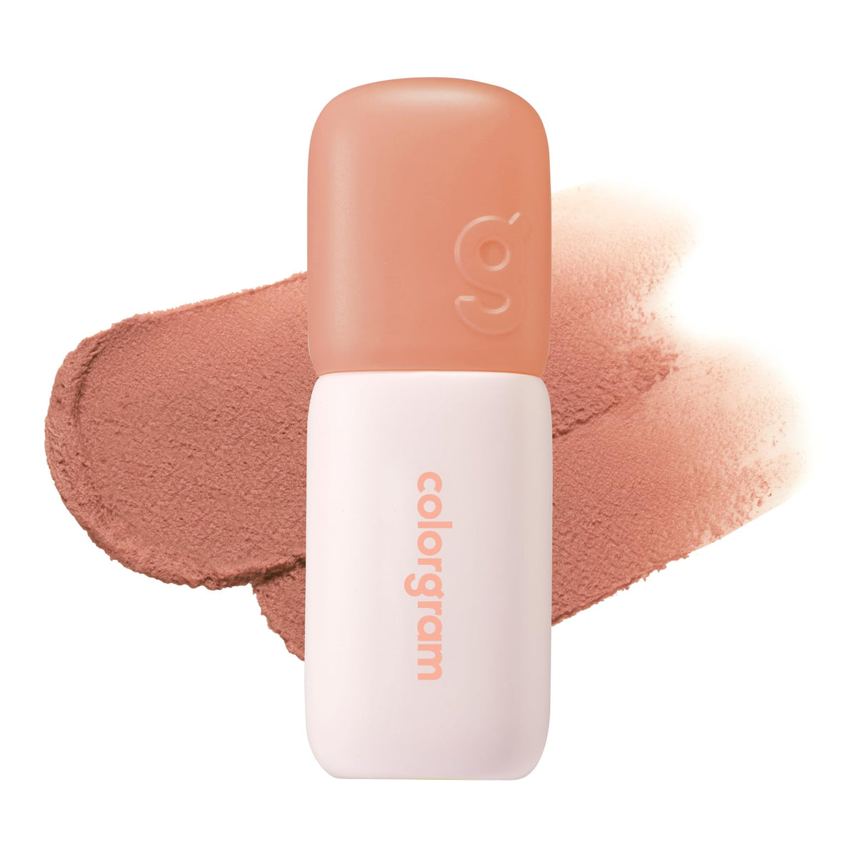 COLORGRAM tube front view showing slim travel-ready design and subtle shade