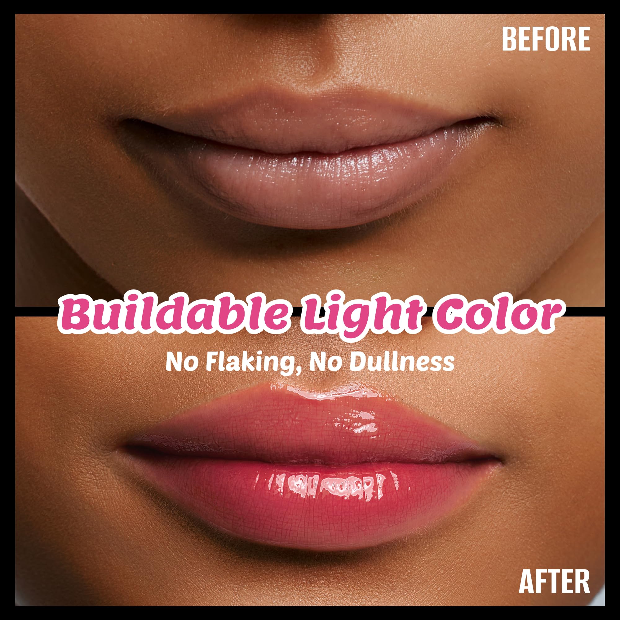 COLORGRAM gradient lip demo showing buildable coverage and soft milky sheen