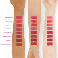 COLORGRAM on-model smile wearing Oolong Lychee, natural radiant lip boost