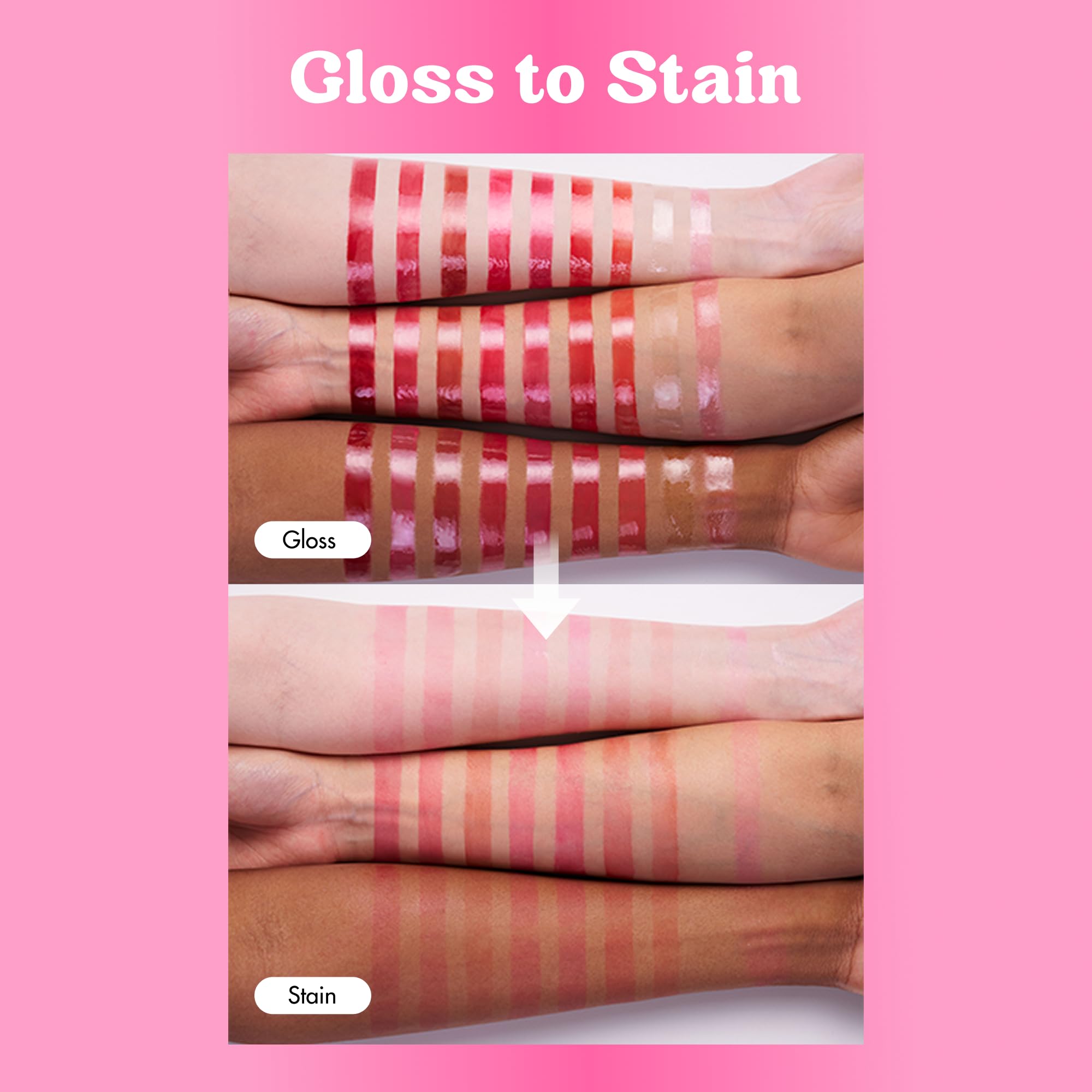 COLORGRAM gloss texture close-up showing dewy shine and lightweight finish