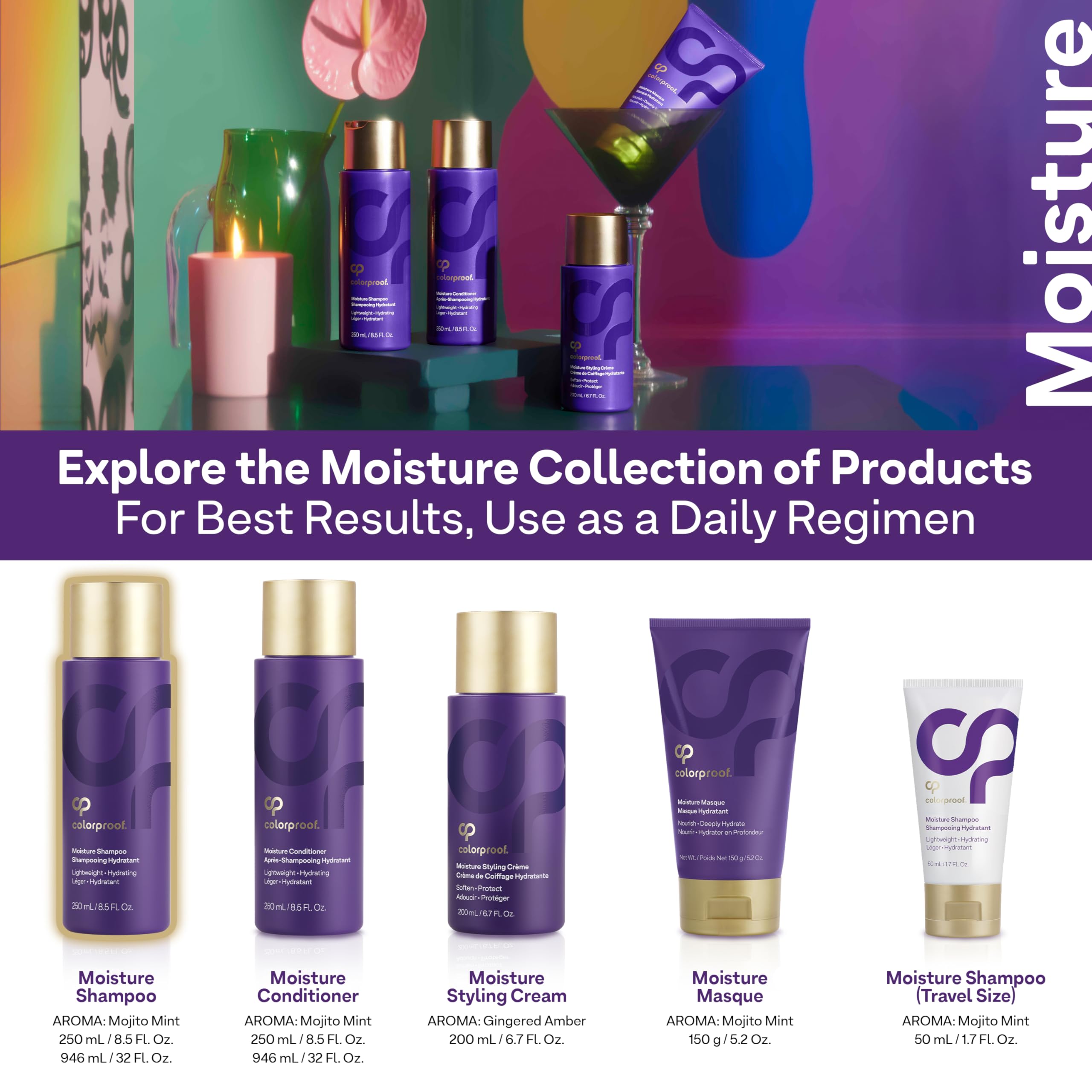 ColorProof after-wash hair displaying smoothness and color shine