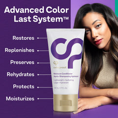 ColorProof conditioner applied to wet hair illustrating detangling and smoother strands