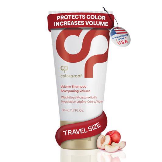 ColorProof front packaging showing volumizing shampoo and product benefits