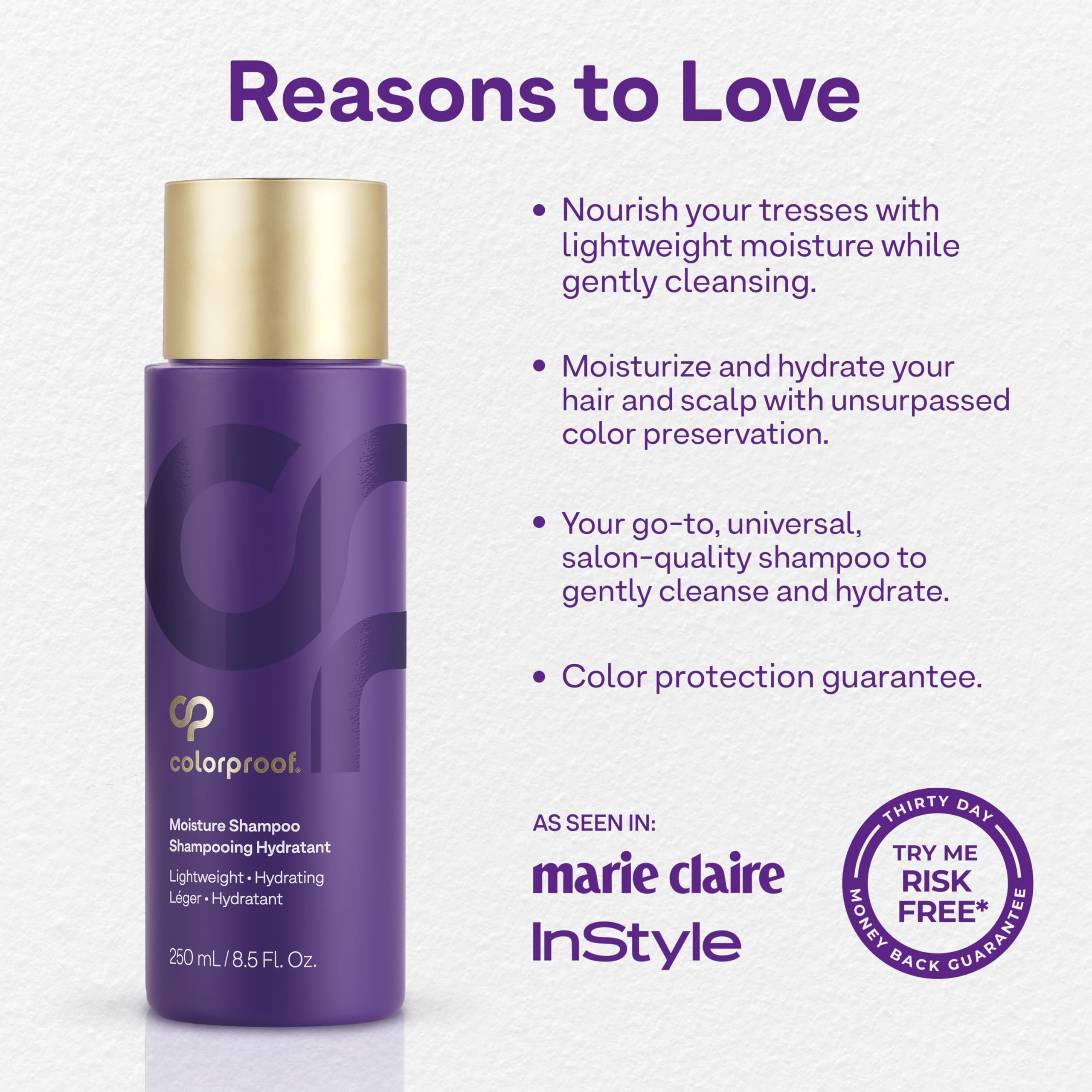 ColorProof shampoo lather on hand demonstrating gentle, moisturizing clean