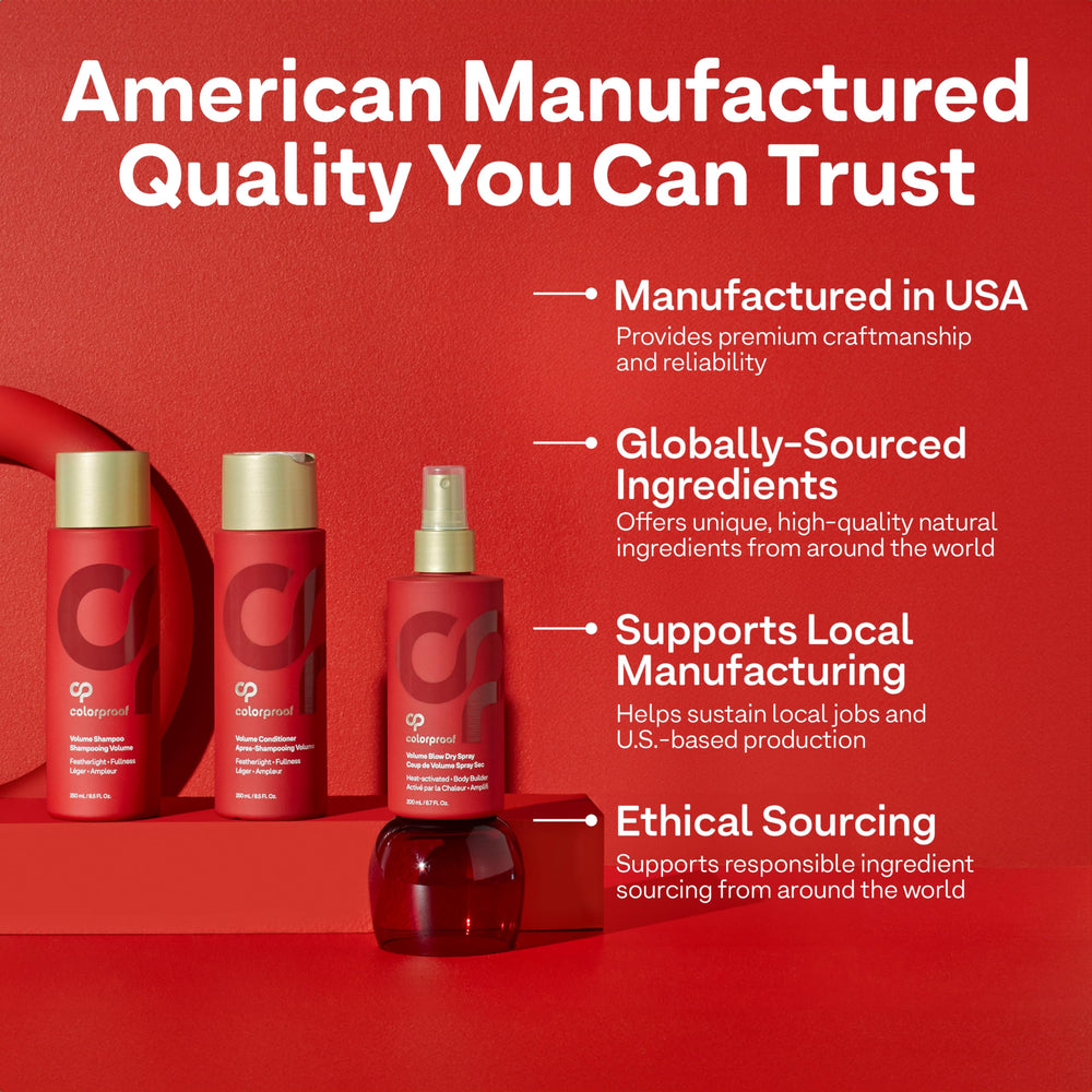 ColorProof shampoo poured into hand showcasing easy application and silky feel