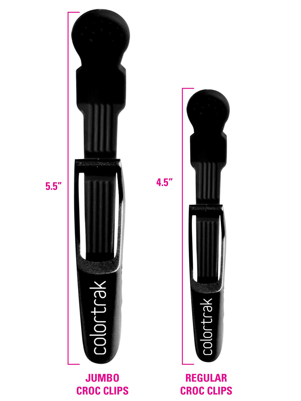 Colortrak clip held in hand to show 5.3 inch length and easy scale comparison