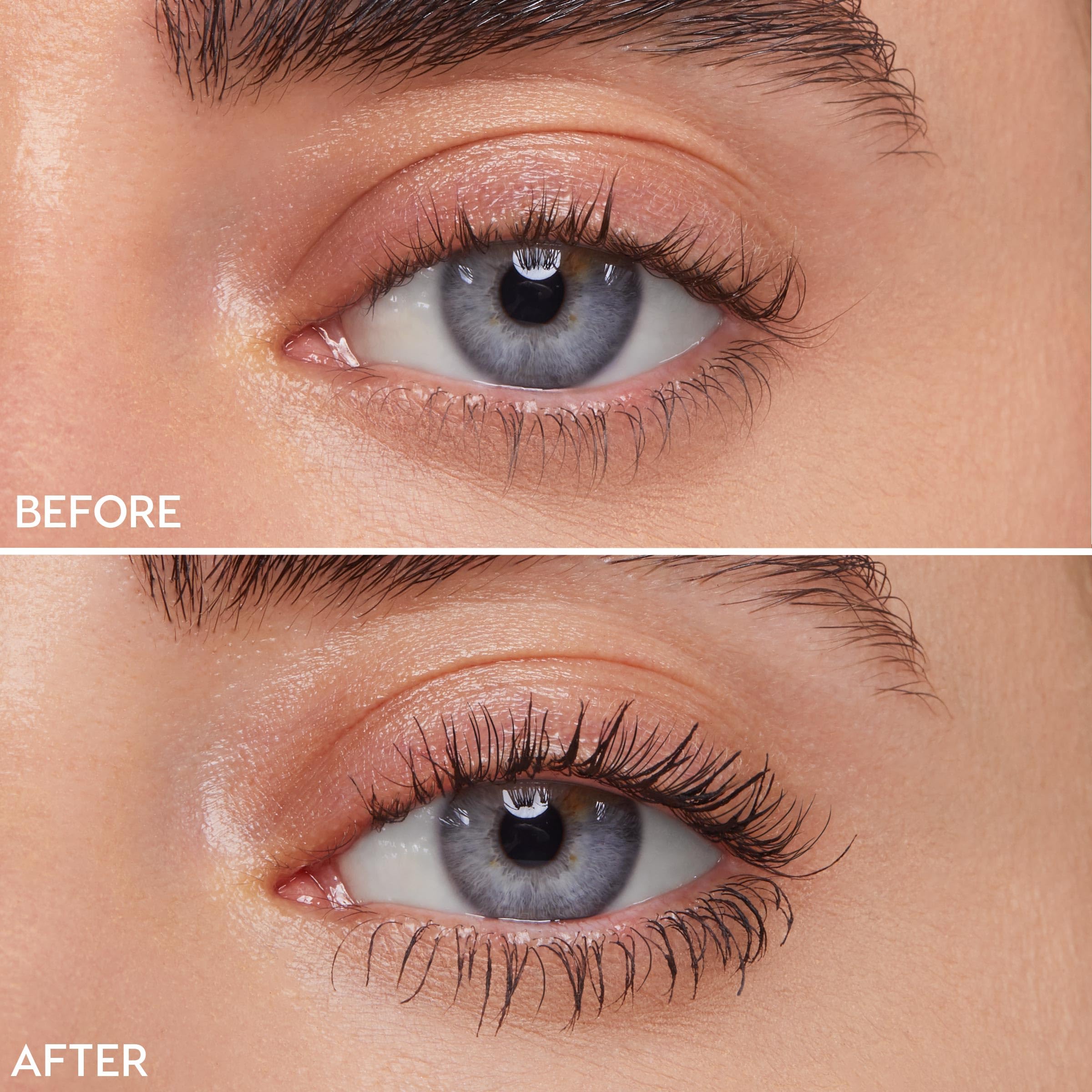 ColourPop Act Natural applied on eye showing lifted, defined lashes without clumps