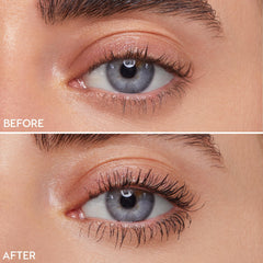 ColourPop Act Natural applied on eye showing lifted, defined lashes without clumps