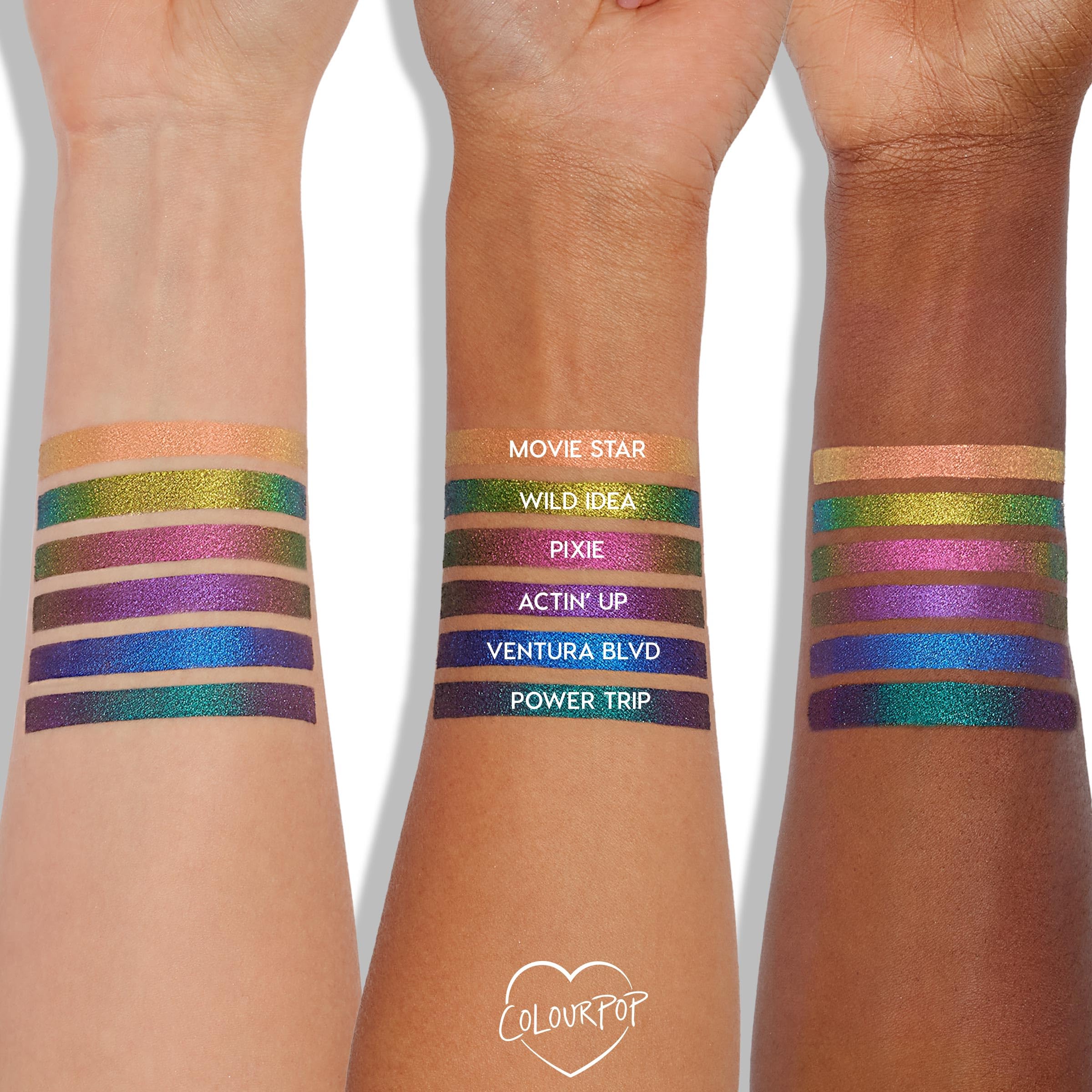 ColourPop Actin Up metallic finish closeup showing reflective chrome effect