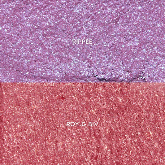 ColourPop Berry Pop texture close-up displaying bouncy crème-to-powder finish and intense pigment