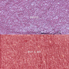 ColourPop Berry Pop texture close-up displaying bouncy crème-to-powder finish and intense pigment