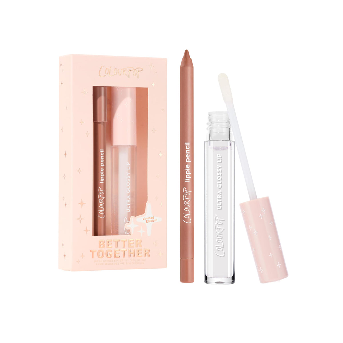ColourPop front packaging of Better Together duo showing both products and branding for easy recognition and gifting