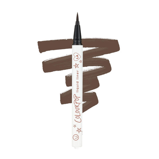 ColourPop BFF liquid liner front view showing sleek pen design and label benefit easy control