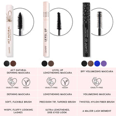 ColourPop BFF Mascara model wearing lifestyle image showing finished eye look and benefit: wearable drama