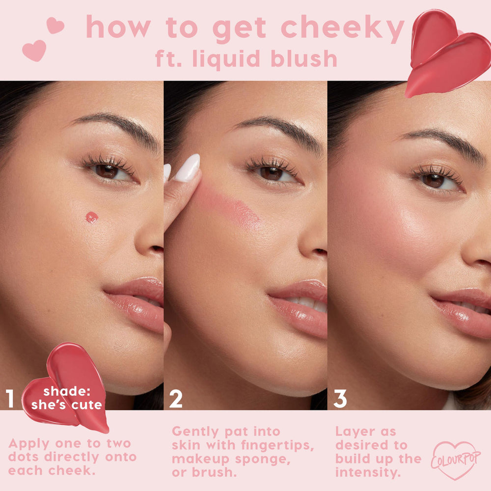 ColourPop blush blended on cheek in natural light for luminous glow