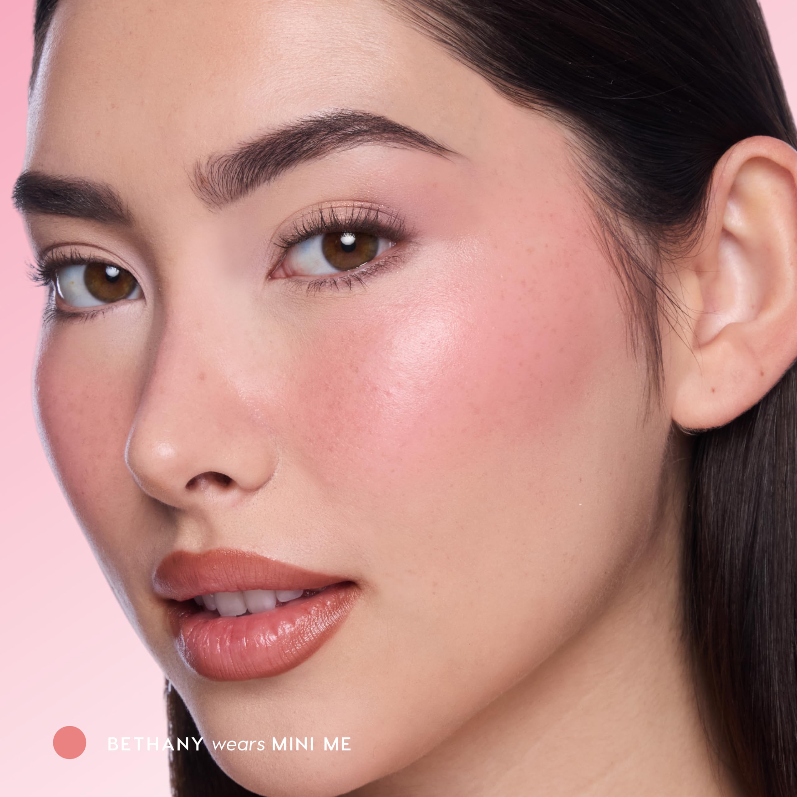ColourPop Blush Stix being blended on cheek demonstrating quick application benefit