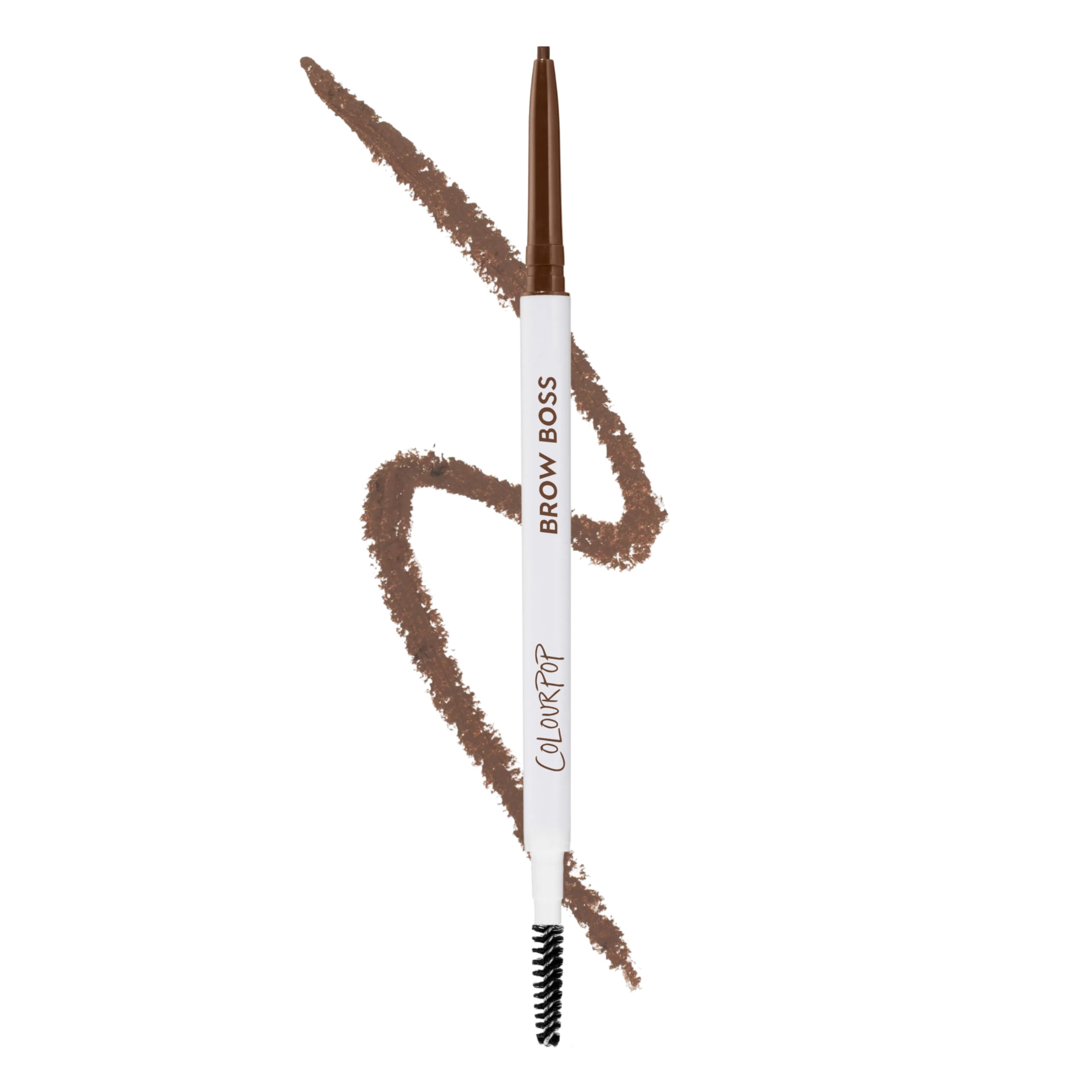 ColourPop Brow Boss Brunette front packaging showing compact pencil