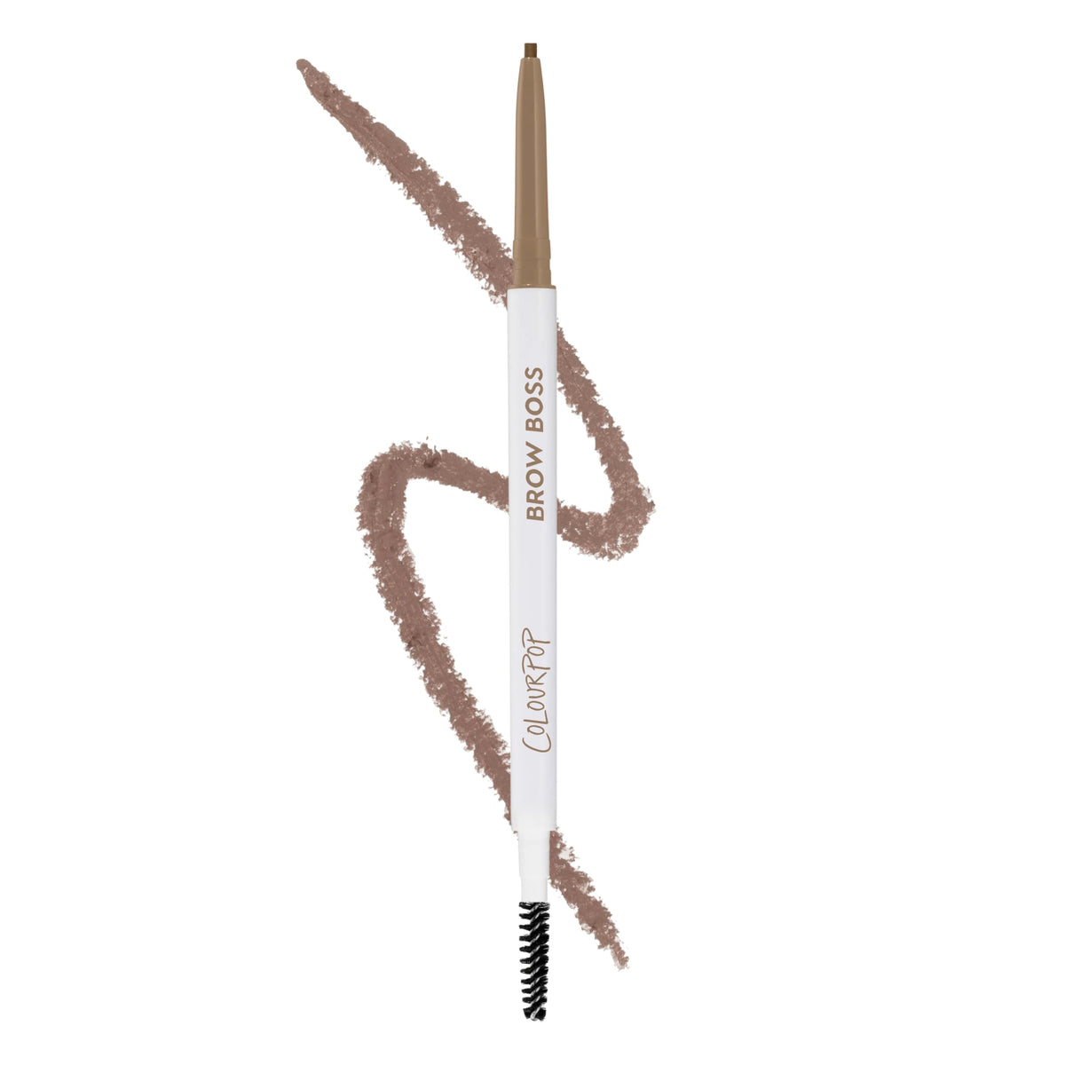 ColourPop Brow Boss front packaging showing compact pencil and shade name for easy choice