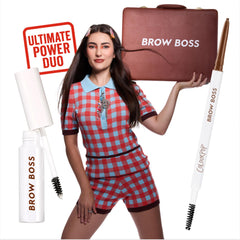 ColourPop Brow Boss before and after brow application demonstrating improved shape and fullness