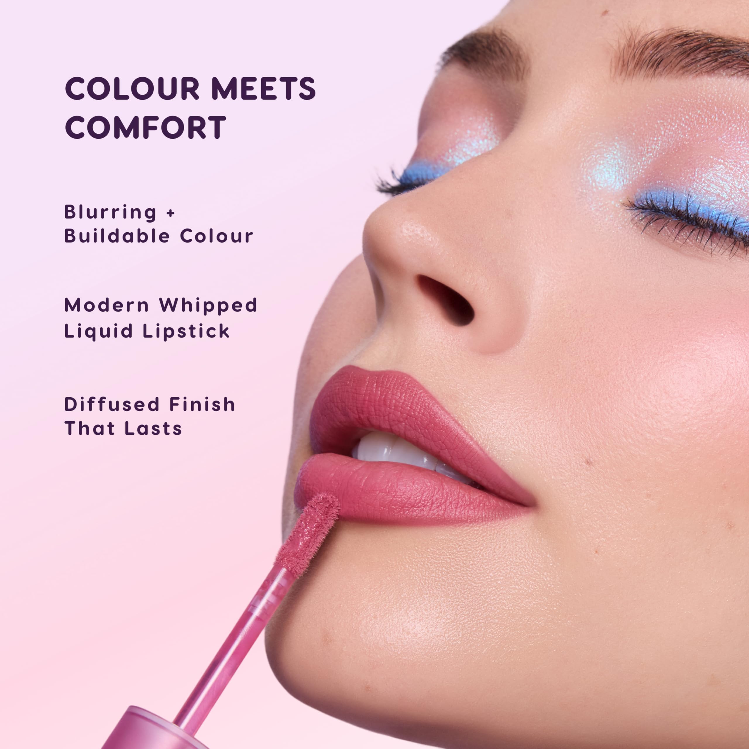 ColourPop texture swipe on skin showing whipped, airy consistency benefit