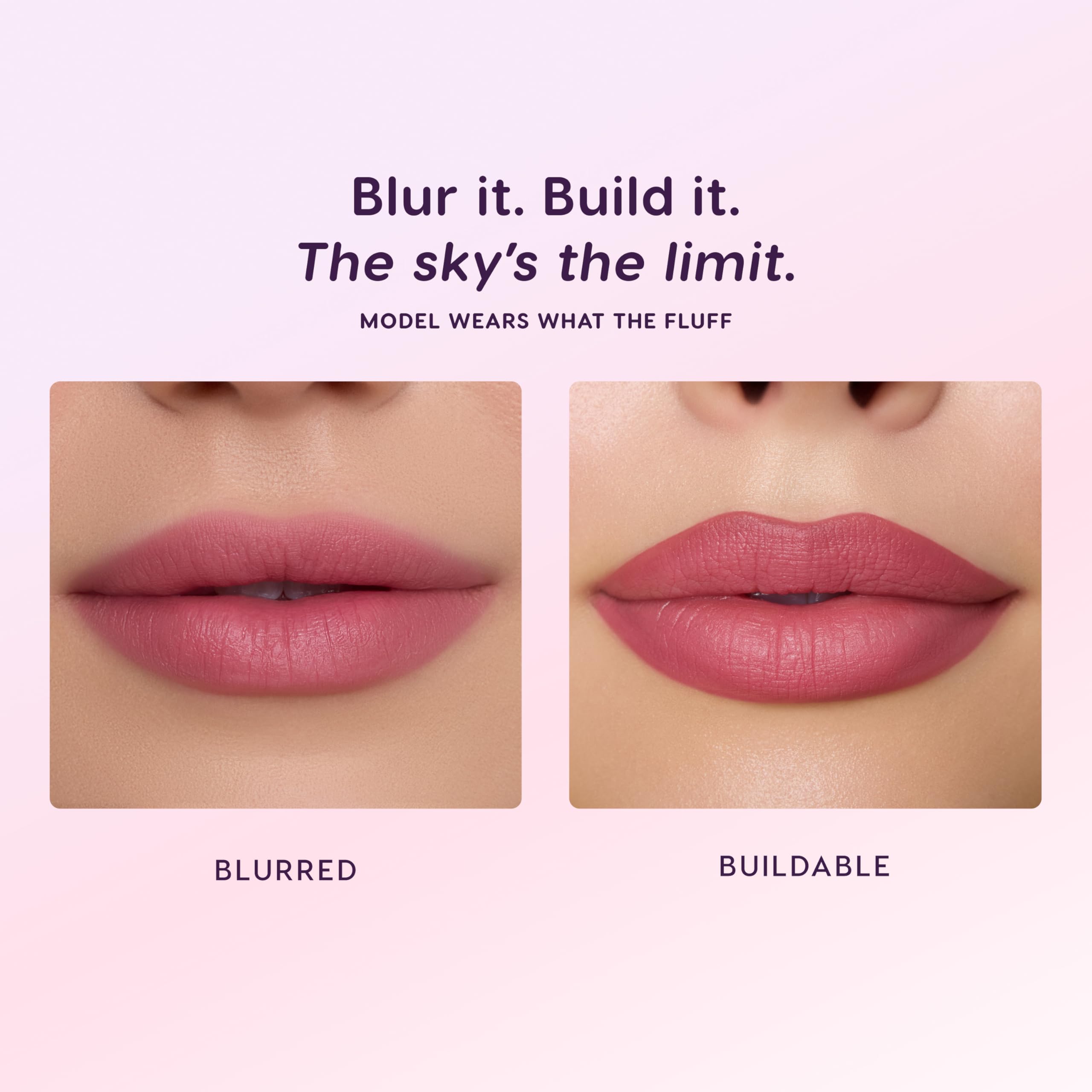 Colourpop What the Fluff shade tube showing color payoff