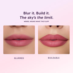 Colourpop What the Fluff shade tube showing color payoff