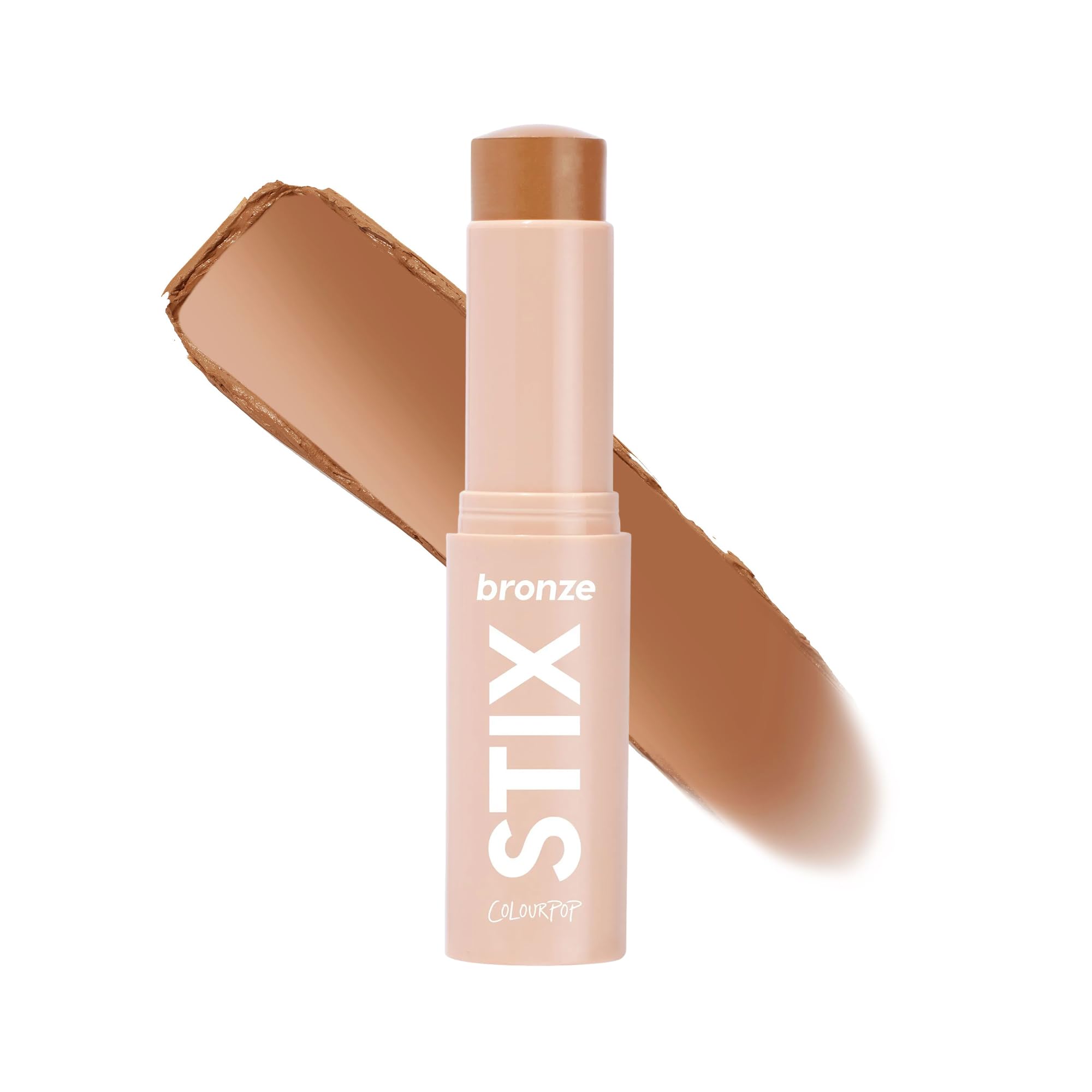 ColourPop bronzer stick front view showing twist-up convenient design and portability
