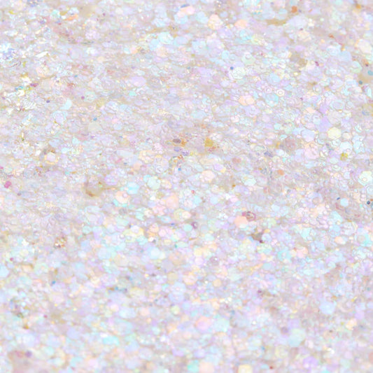 ColourPop Disco Lady open gel texture with multicolored glitter showcasing smooth, non-sticky finish