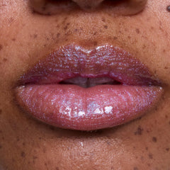 ColourPop model wearing Courageous Rapunzel showing radiant lips and everyday glam