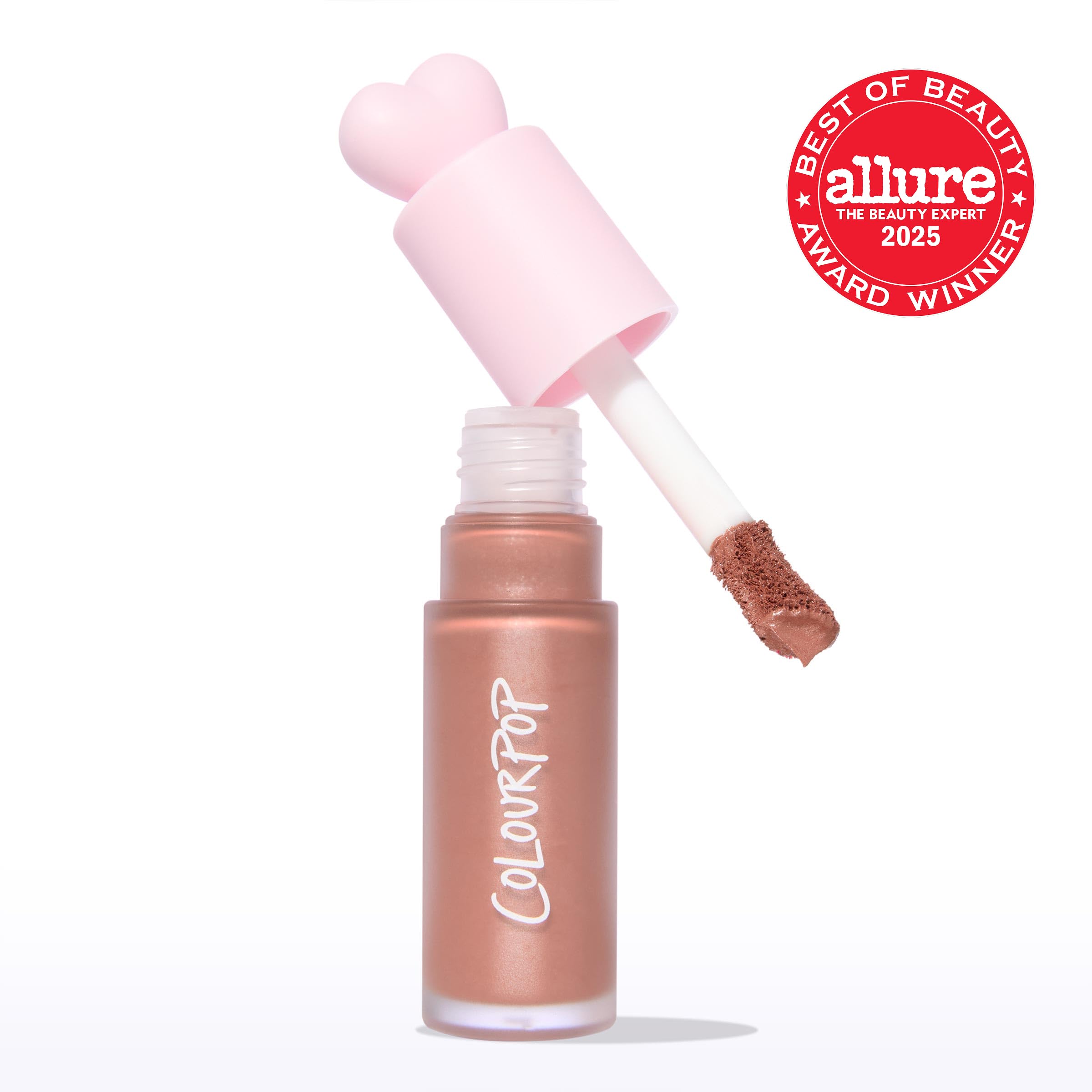 ColourPop doe-foot applicator closeup demonstrating precise, mess-free application benefit