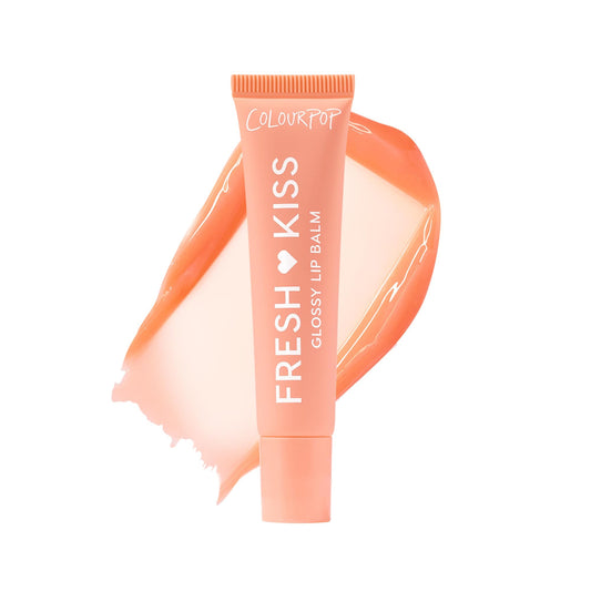 ColourPop Fresh Kiss front packaging shows mango sorbet tube and glossy finish benefit