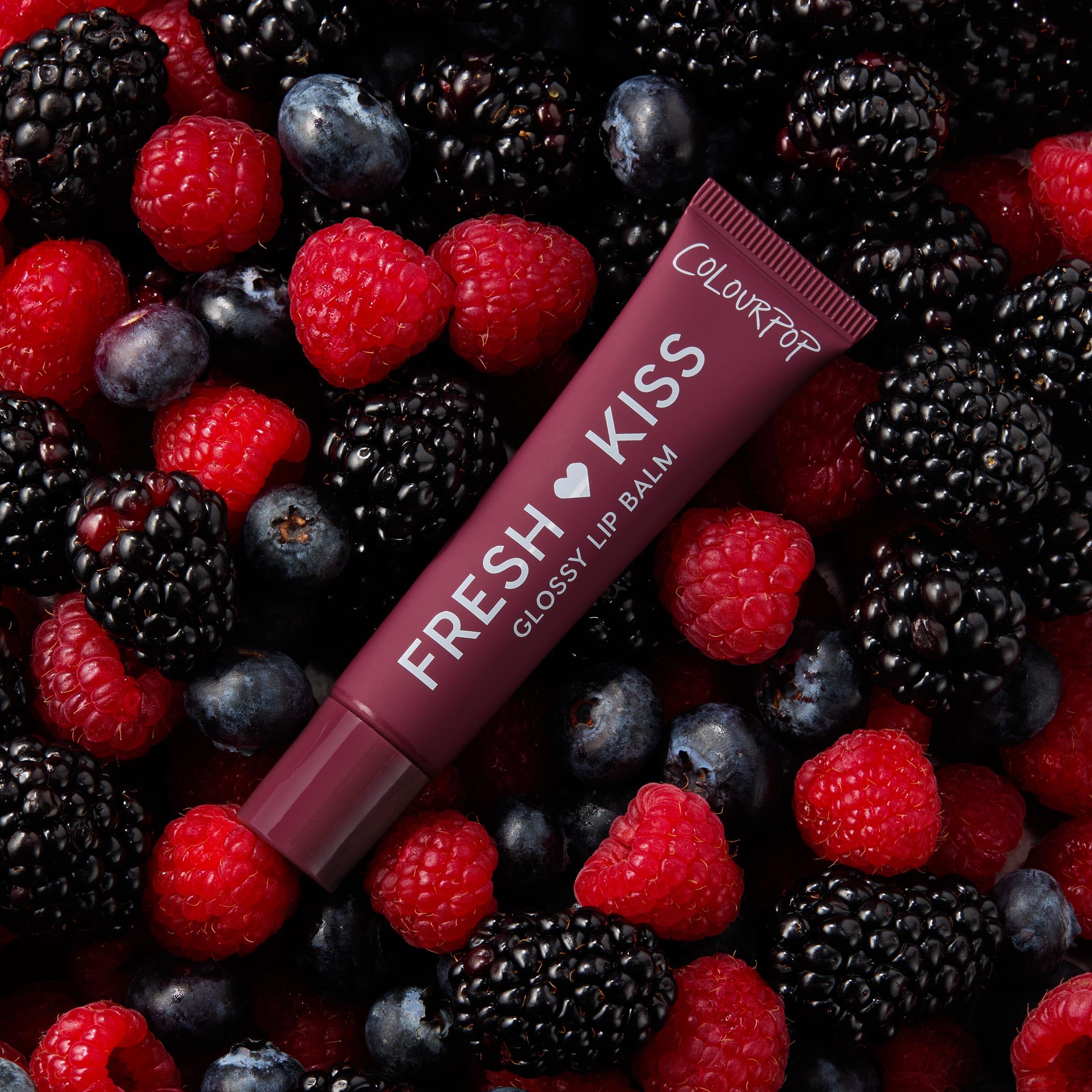 ColourPop Fresh Kiss Wild Berry nearby berries indicating pleasant scent benefit