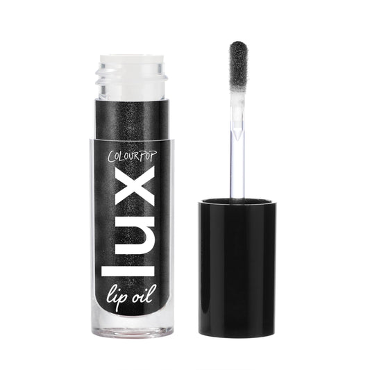 ColourPop front packaging of Team Jacob lip oil showing glossy tube and branding benefit shine