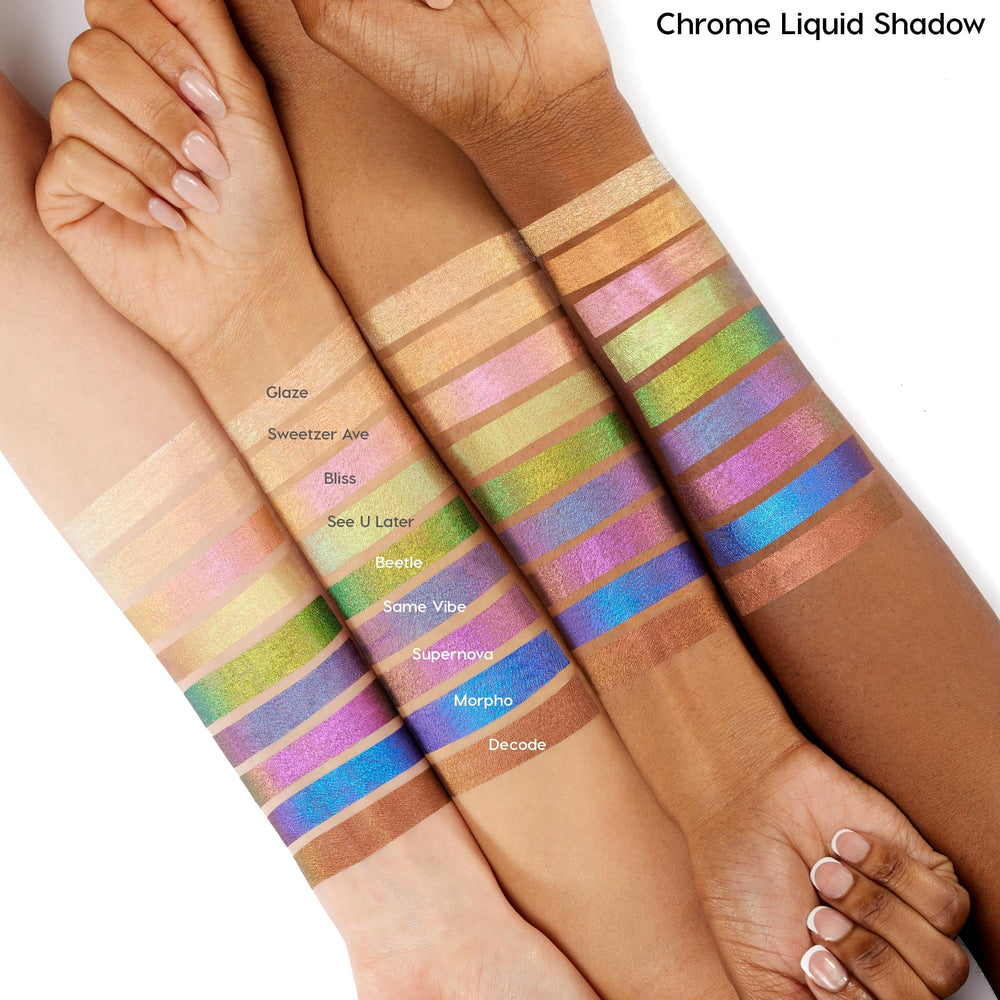 ColourPop Glaze swatch on arm highlighting smooth, buildable texture and color shift