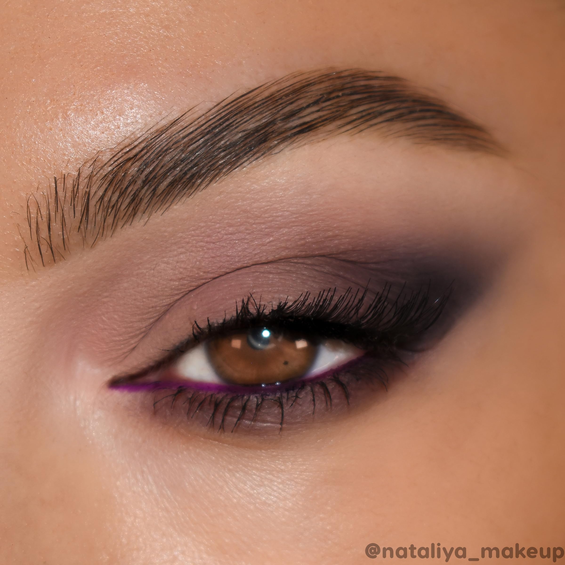 ColourPop gone matte applied on eyelid demonstrating blend and metallic highlight benefits