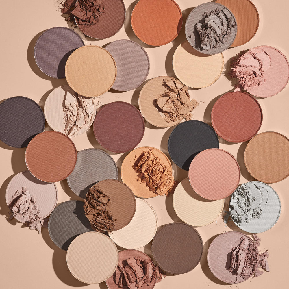 ColourPop gone matte close-up of pans highlighting pigment density and finish contrast