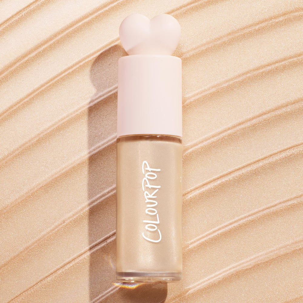 ColourPop Hi-Lite bottle beside lotion showing size and dilution option