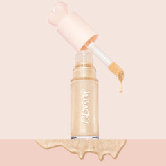 ColourPop Hi-Lite on model face delivering a camera-ready dewy finish