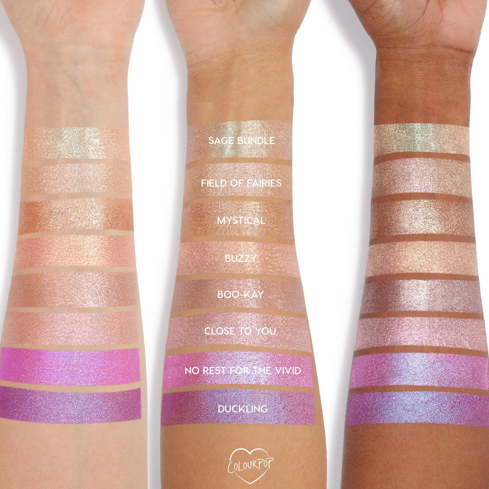 ColourPop jelly much sage application with brush demonstrating precise placement and control