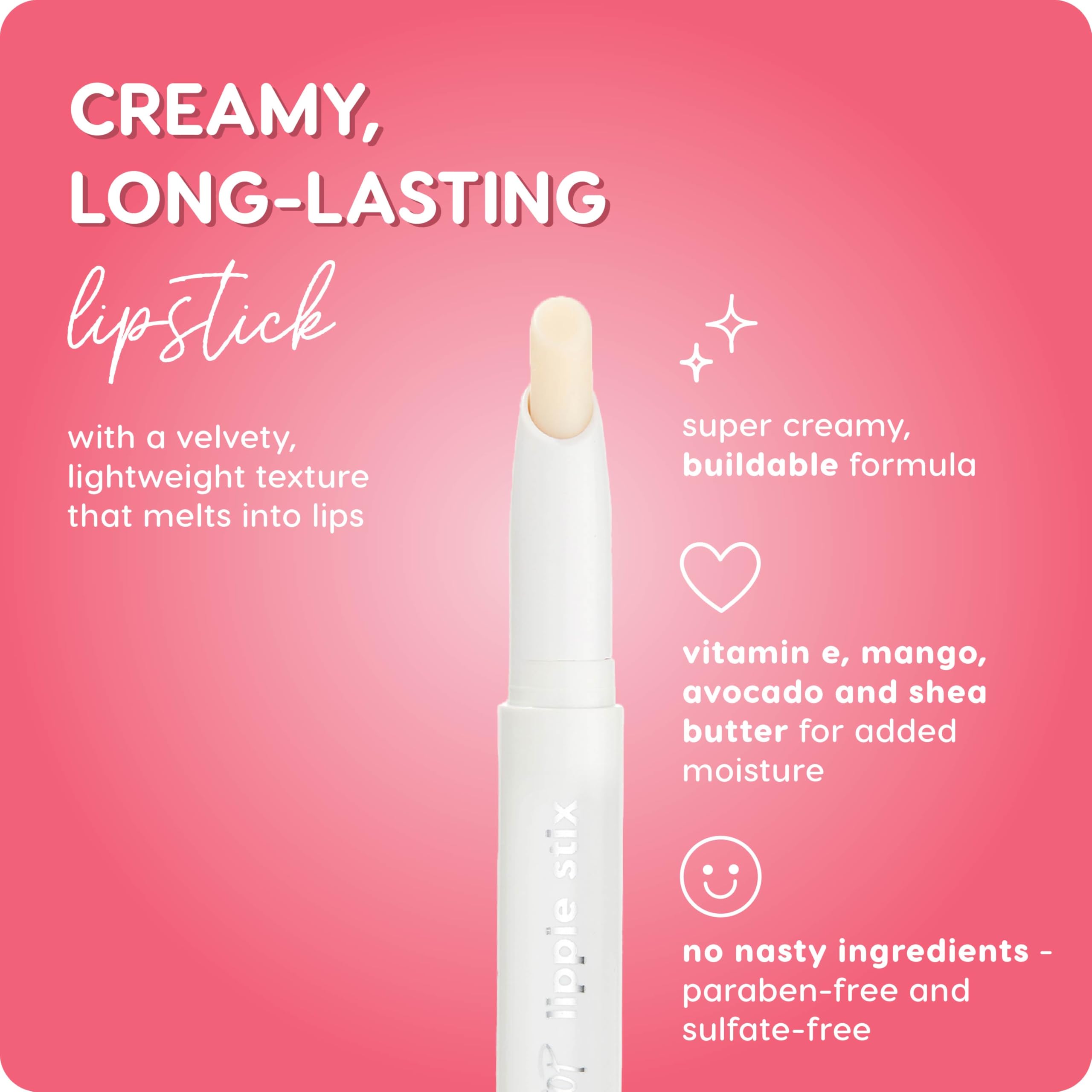 ColourPop in-use application on lips illustrating even coverage and reduced feathering benefit